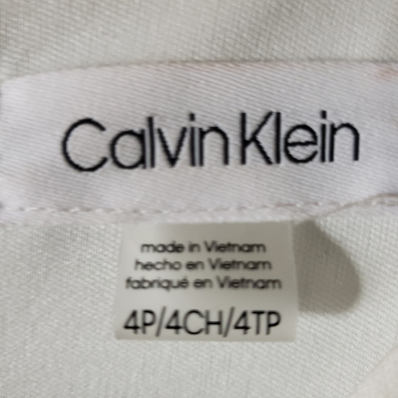 Calvin Klein Petite Women's Bell Sleeve cream lined dress - Picture 7 of 8